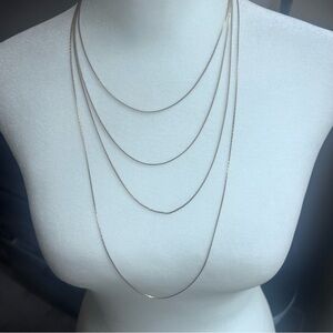 Gold Layered Necklace with Delicate Chains